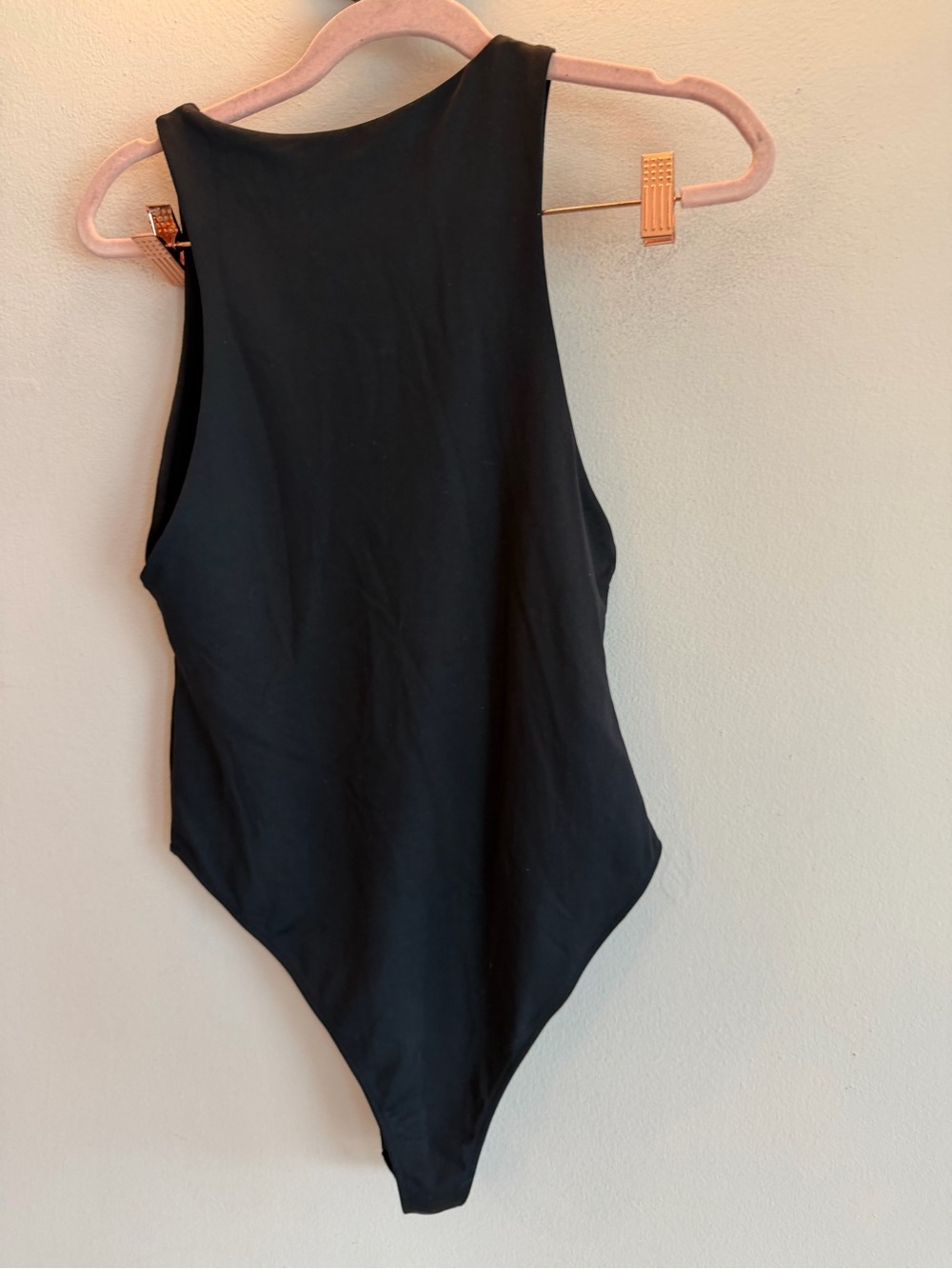 ZARA High Neck Sleeveless Halter Bodysuit Black Medium